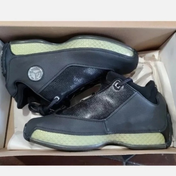 Nike Air Jordan XVIII 18 Low Black GS 5.5Y women's sz 7 OG metallic silver - Picture 8 of 10